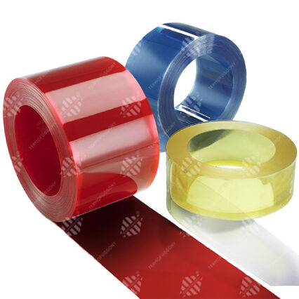 Műanyag felfüggesztésű termofüggöny színes szalaggal